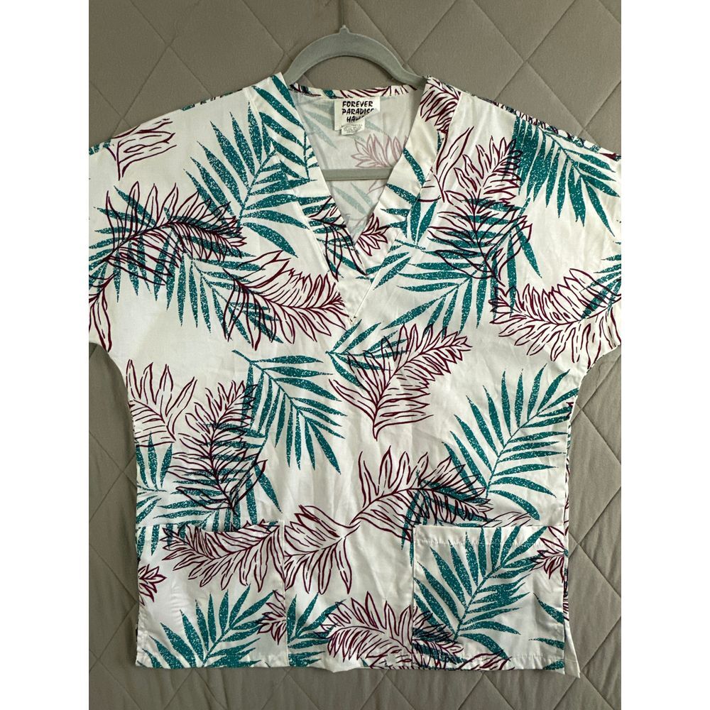 Forever Paradise Hawaii Scrub Women's‎ Nursing New Without Tag